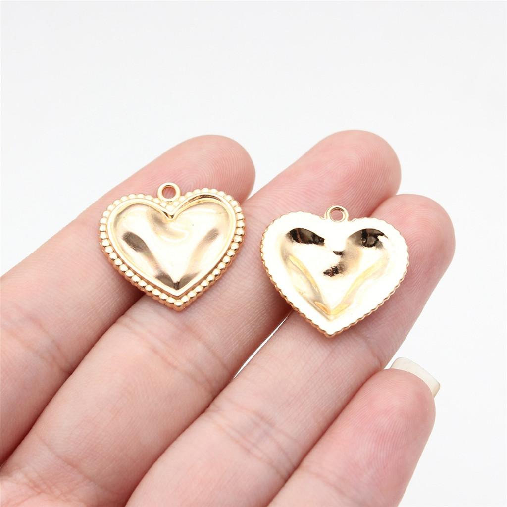 Charms Peach Heart-shaped Love Pendants Vintage Jewelry Supplies ZC094