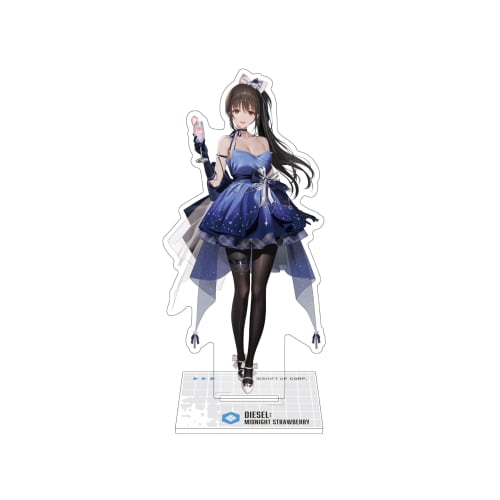 

Algernon Products Goddess of Victory: NIKKE Acrylic Stand, Diesel: Midnight Strawberry, Approx. W50-104 x H106mm, Made of Acrylic