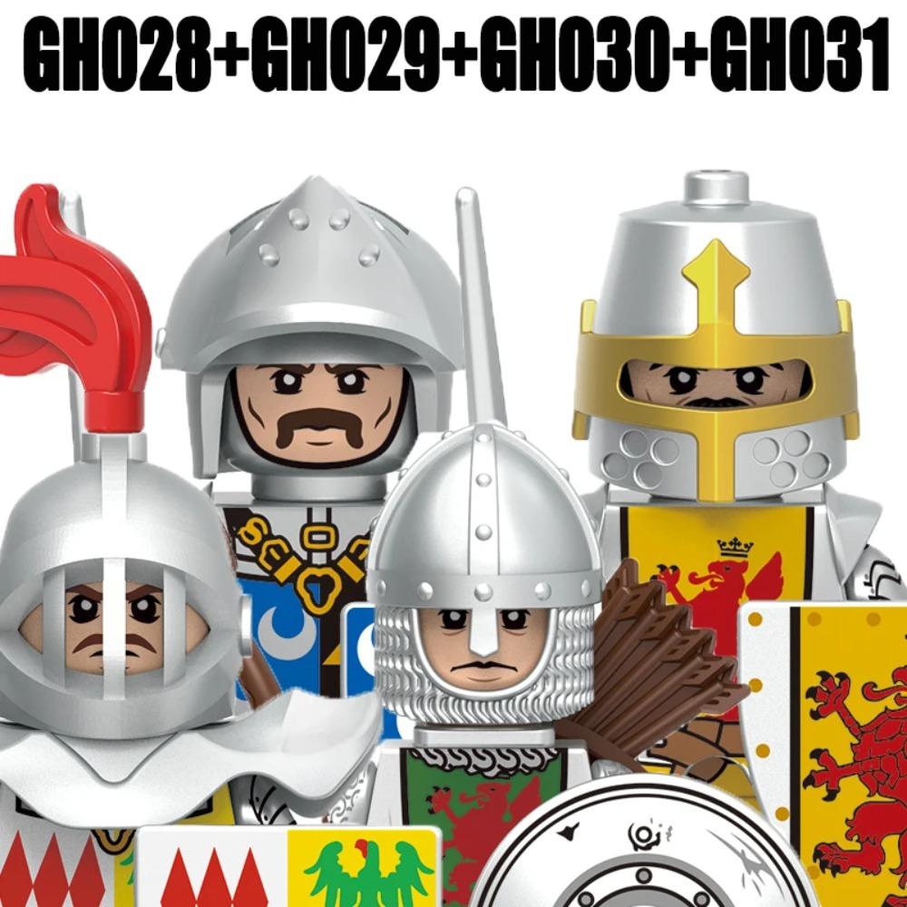 Medieval Military Europe King Soldier Figures Building Blocks Castle Lion Knight Sword Infantry Weapon Warrior Bricks Toys Gifts