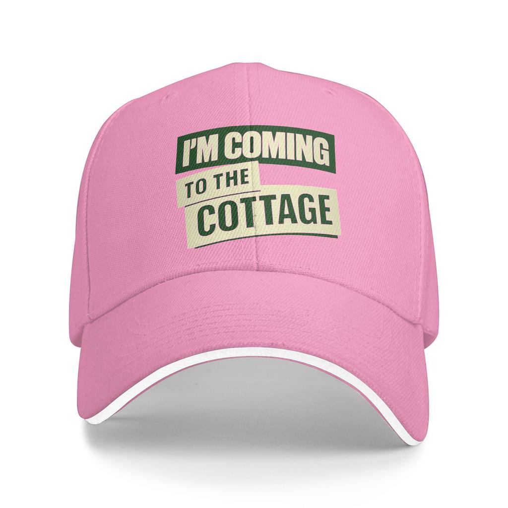 I'm Coming to The Cottage Sun Baseball Cap Summer Women Print Hip Hop Hats Sun-Proof y2k Funny Running Hippie Snapback Cap