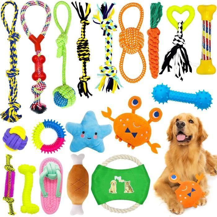 Ensemble De Jouets Pour Chiens - HEPAZ - 19 Jouets - Lavable - Durable