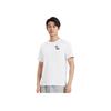 Nike Camiseta de Manga Corta con Cuello Redondo y Estampado de Patrón Sólido para Hombre Tops Blanco BQ3672-100