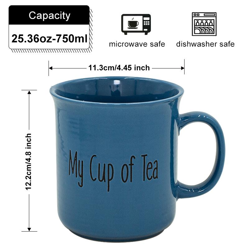 Ceramic Coffee Cup Chocolate Milk Cup Tea Cup Mug Large Capacity Hand Painted Cup