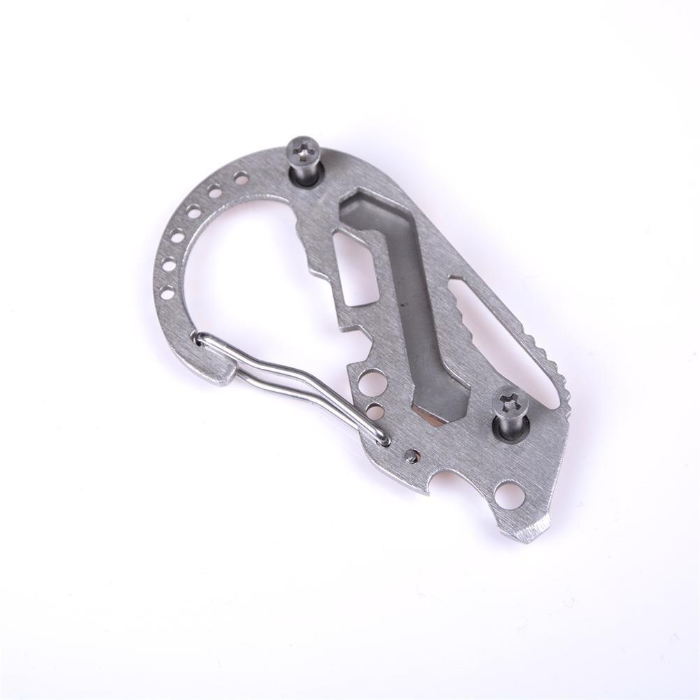 Multi Tools Key Holder Wrench Quickdraw Carabiner უჟანგავი ბოთლის გასახსნელით