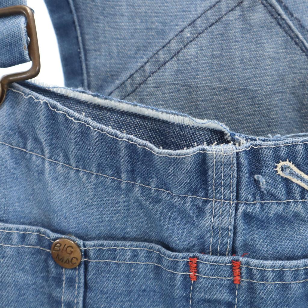 BIG MAC 70s Made in USA Vintage denim Overall Wash blue Painter Men's Used