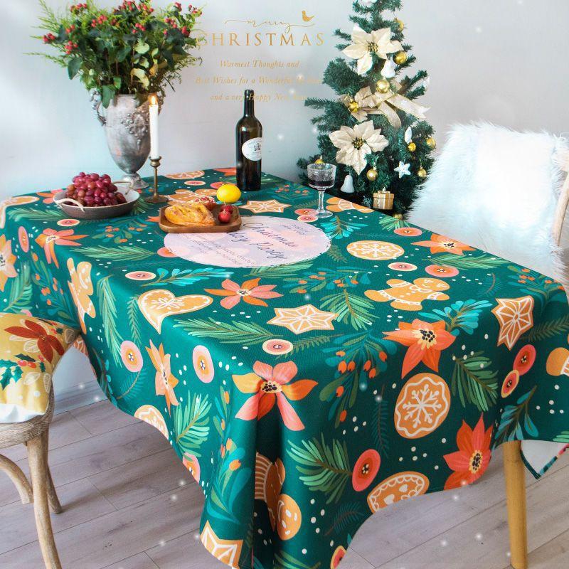 Nappe de Noël imperméable, anti-brûlure et anti-huile, nappe sans lavage, tapis de table, tapis de table basse, nappe