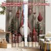 2pcs, 2D FLAT PRINTING Curtains (Without Rod) FestiveGnomeScene Halloween Festival Fashion Curtains Fabric Curtains Decorations