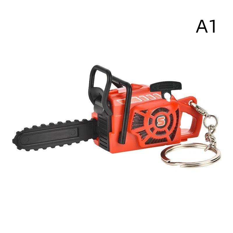 Mini Pull String Chainsaw Keychain Creative Tiny Decorative Pendant 1Pc Portable Ornament for Backpacks Key Ring Outdoor Enthusiasts Gifts