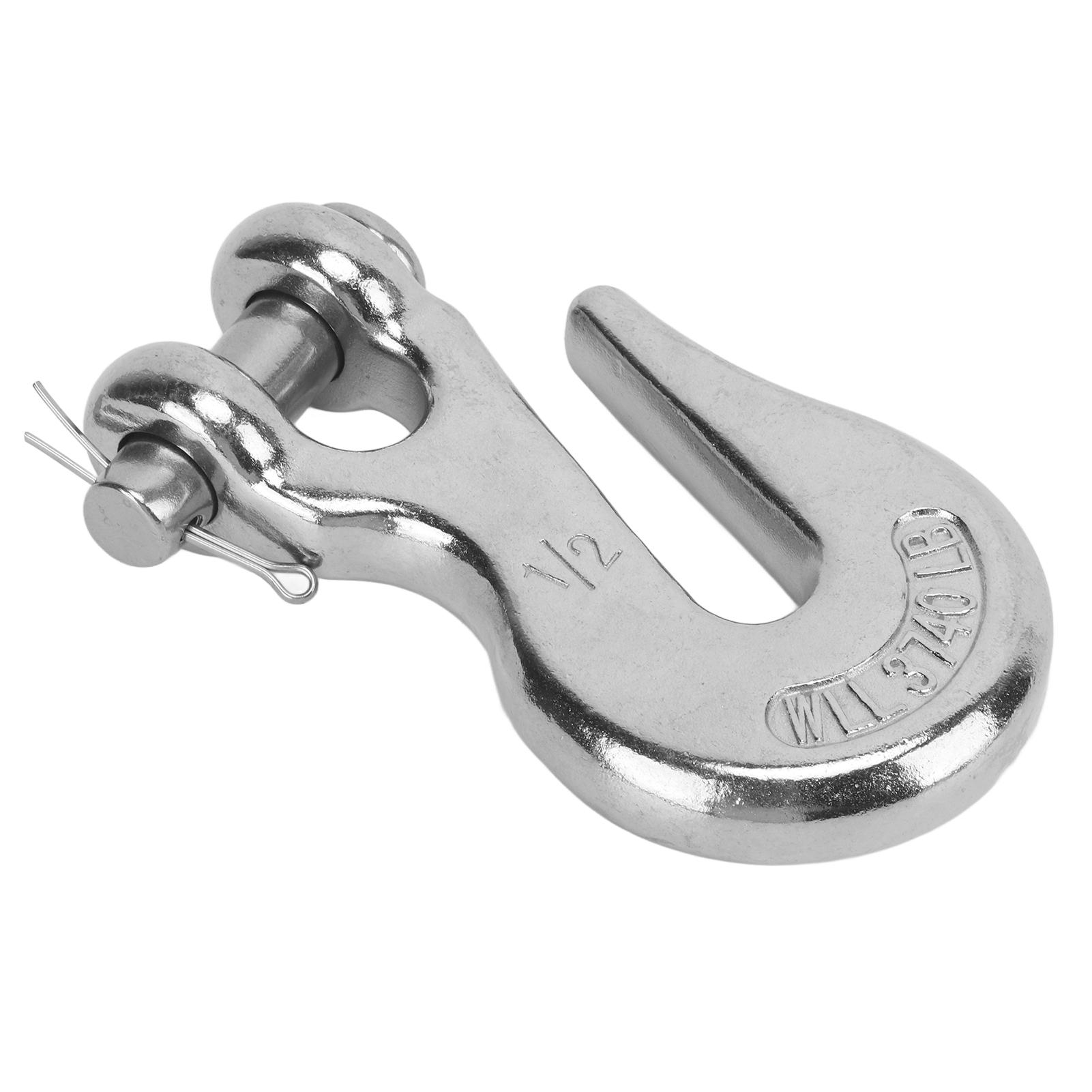 1 2in Slip Hook 3000lbs Load Bearing Capacity 316 Stainless Steel Lifting Hook for Marine Boat