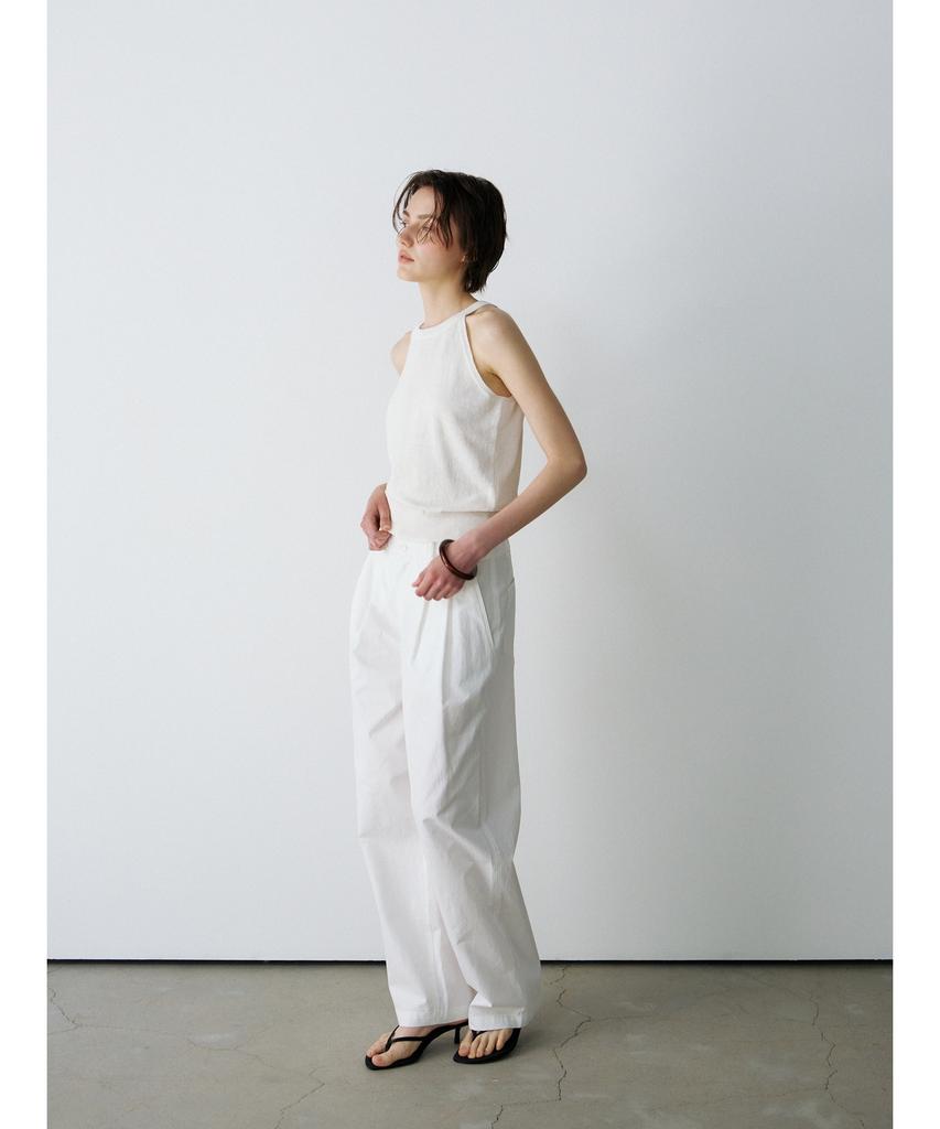 Ninnis Two-Tuck Curved Pants (White)