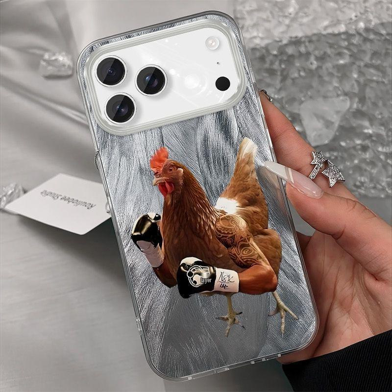 Creative Hard Shell Phone Case for Apple iPhone 13/14/15/16Plus/17Pro by Boxing Rooster