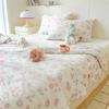 Garden Florals Pattern Quilt Summer Air Conditioning Thin Comforter Cute Rabbit Printed Soft Quilted Quilt for Kids Boys Girls