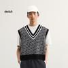 CROQUIS Men's 2025 Spring Loose V-Neck Knit Vest