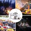 Neuer Camping-Gaskocher Tragbar Faltbar Outdoor Rucksacktouren Winddichter Kocher Touristenausrüstung zum Kochen Wandern BBQ Picknick 4800W