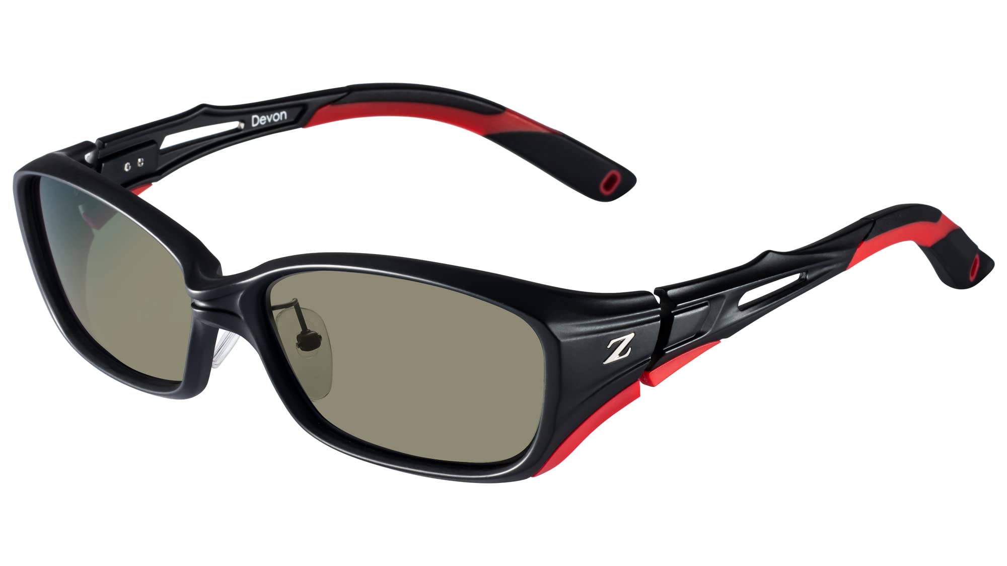 

Zeque Polarized Sunglasses Devon Matte Black Red TRUEVIEW SPORTS F-1990 &