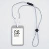 Vertical Double Side ID Badge Holder With Adjustable Neck Lanyard Retractable Anti-Slip Design Work Card Case