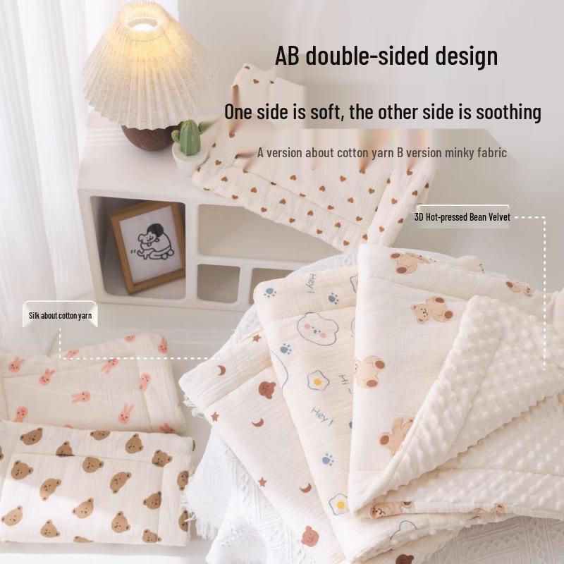 Soft & Cozy Baby Stroller Cushion: Pure Cotton Mattress with Dot Fleece for Autumn and Winter Comfort