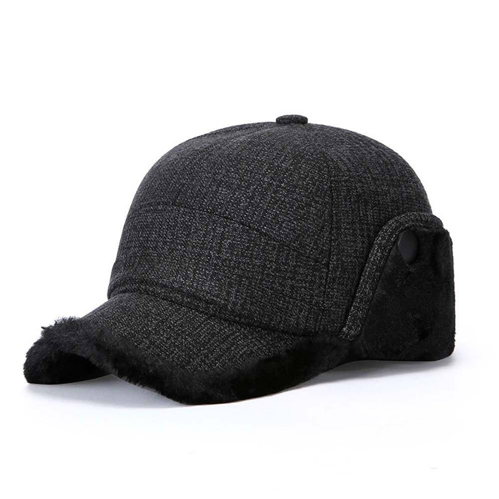 Fleece Lined Earflap Baseball Cap Thick Fleece Cap Thermal Hat Winter Trapper Hat Daily Wear