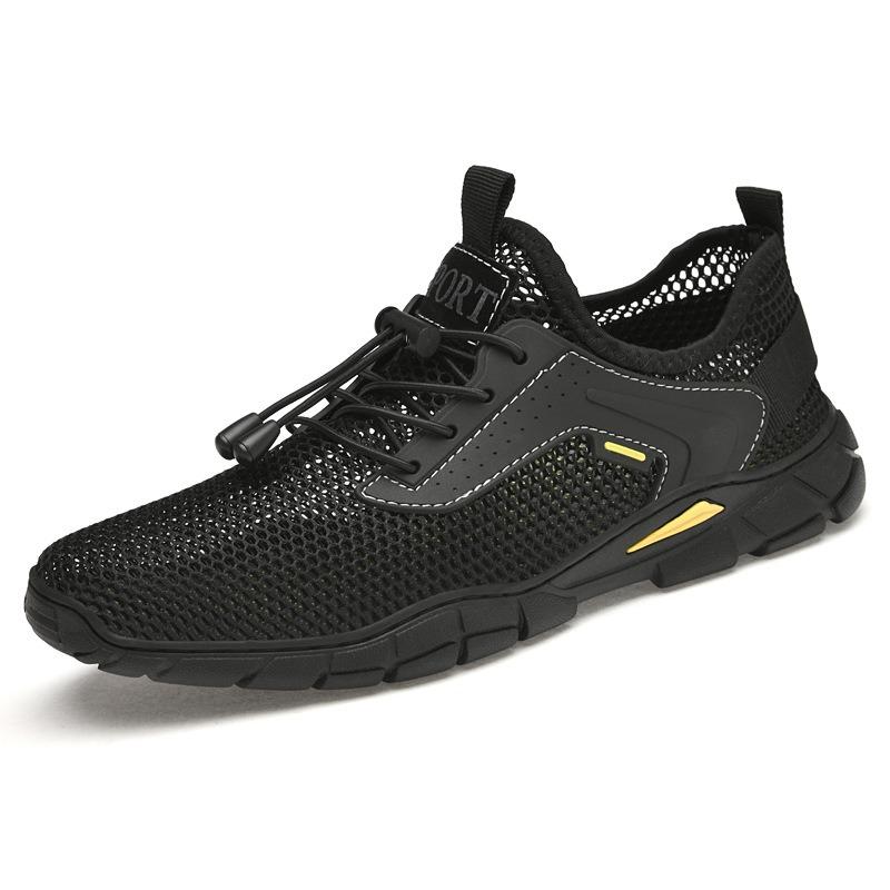 Men's Casual Sports Shoes Large Size Summer Mesh Shoes Hollow Breathable Outdoor Casual Shoes Creek Shoes