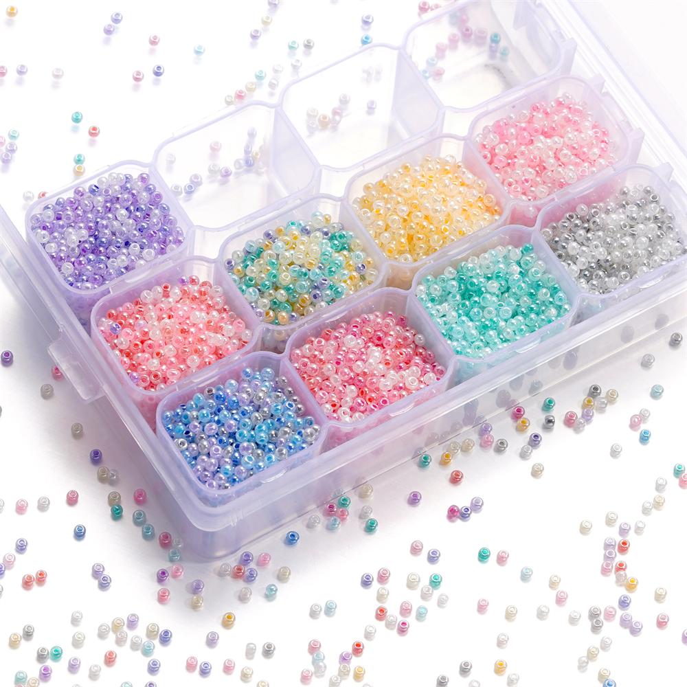 10g/Lot 2mm Mixed Color Glass Seed Beads Round Spacer Bead For DIY Earrings Bracelet Necklace Jewelry Making Accessories