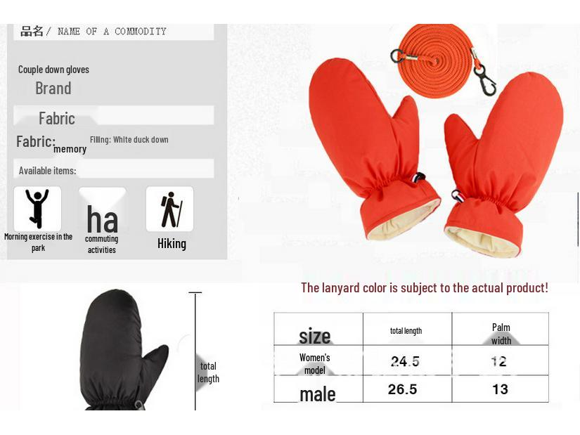 Wiatroszczelne Zimowe Rękawice Rowerowe Męskie i Damskie - Grube, Ciepłe Rękawice Łapawice Bawełniane