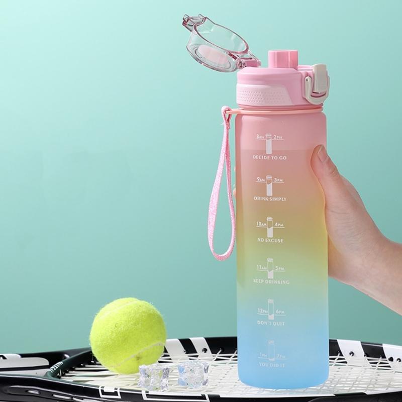Cycling Gradients Water Bottles Large Capacity Fashion Sports Water Bottles for Gym and Outdoor Activity