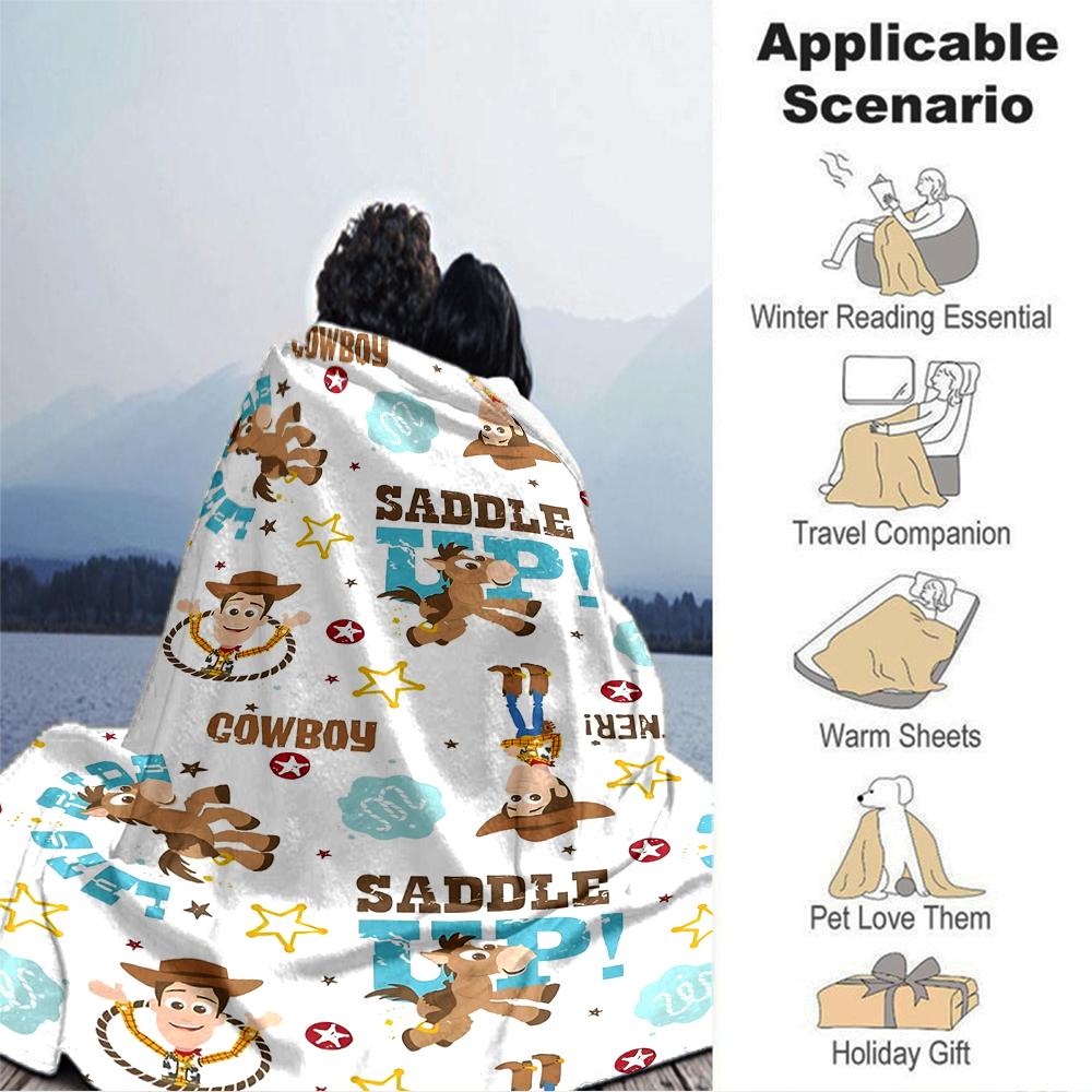 1Pc Cowboy Adventure Blanket Soft Throw Blanket For Home Bedroom Bed Sofa Travel Office Solid Christmas Blanket