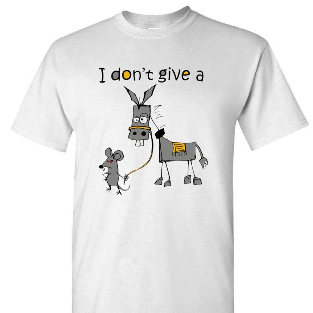 I Dont Give A Rats Ass Dont Care Man TShirt Unisex Funny Streetwear Graphic T Shirts Breathable Outdoors Cotton Shortsleev S