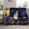 Bernese Mountain Dog Stars Blanket Flannel Blanket Throw Blanket Sofa Cover Blanket Soft Premium Blanket Picnic Blanket Tv Blanket Gifts