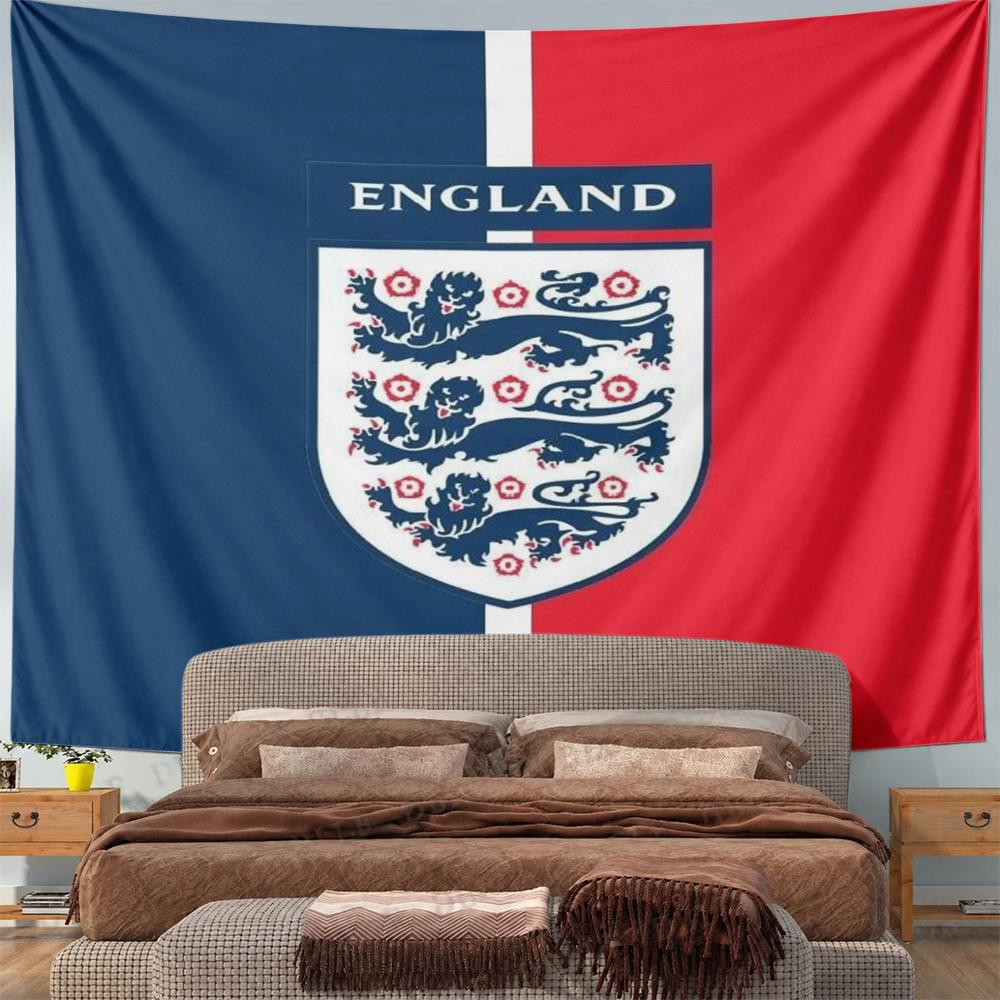 England Lions Shield Red Blue White Flag Patterned tapestry for bedroom and living room home decor sofas