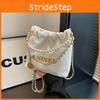 European American Small Diamond Chain Bag 2023 New Commuter Tote Bag Lady Crossbody Pearl Trash Bag