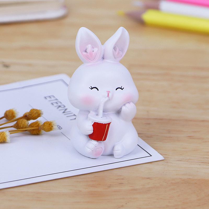 Cute Rabbit Ornament for Car, Desk, or Home Decor