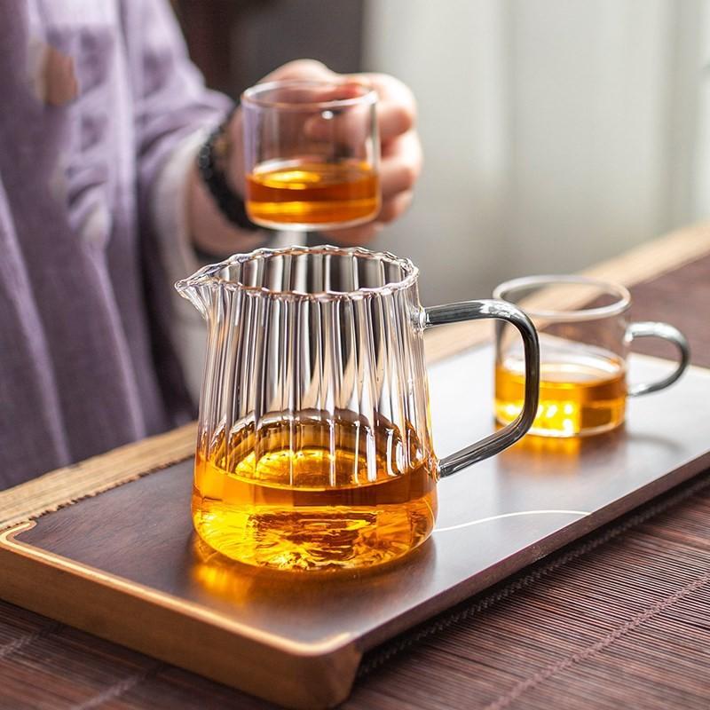 1pc Heat-resistant Glass Fair Cup Household Thickened Tea Moisture Separator Kung Fu Tea Set Large Tea Set Filter Tea Cup