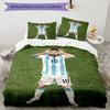 Lionel Messi Football Legend Bedding Set,Breathable Bed Linen for Guest Room Decoration,Festival Gift for Fans,All Season Duvet Cover with Pillowcases