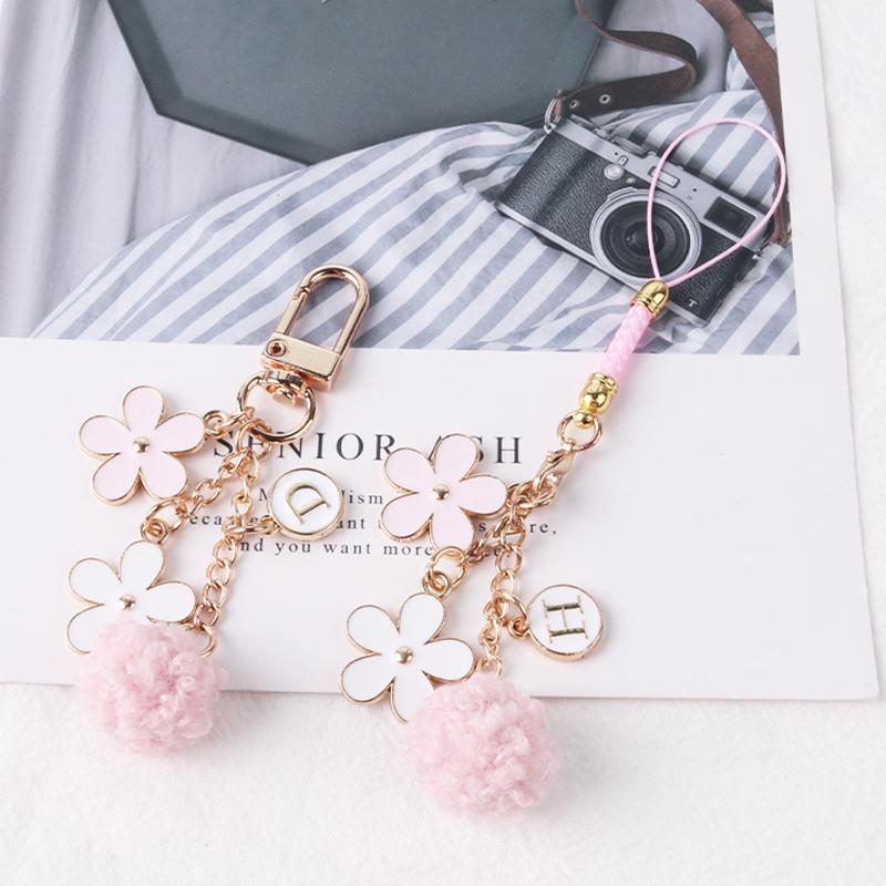 Lovely Ribbon Flower Keychain For Men Women Bag Car Key Holder Keyring Gifts