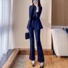 Teluoman Women's 2024 Plaid Blazer & Trousers Set