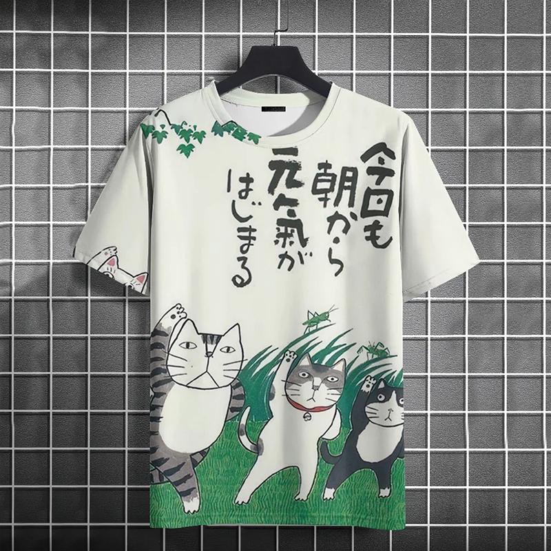 

Новейшая футболка 2024 года для мужчин и женщин, забавный 3D-принт с котом, футболки для мужчин, топы, мужская одежда, футболка Harajuku большого размера с коротким рукавом 5XL