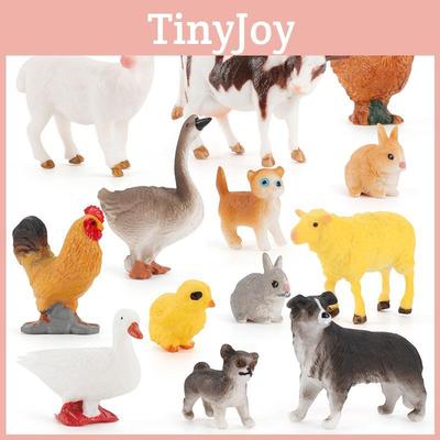 Zvířata z farmy Ovce a Králíci PVC Miniatury Se Statickým Designem Pro Farmářské Scény Dioramata A Vzdělávací Modely