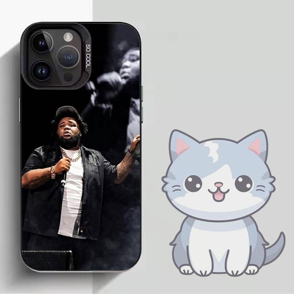 R-Rod W-Wave Graphic  Phone Case For iPhone 16,15,14,13,12,11,Mini,Pro,MAX,plus,Black Matte Shockproof Cover