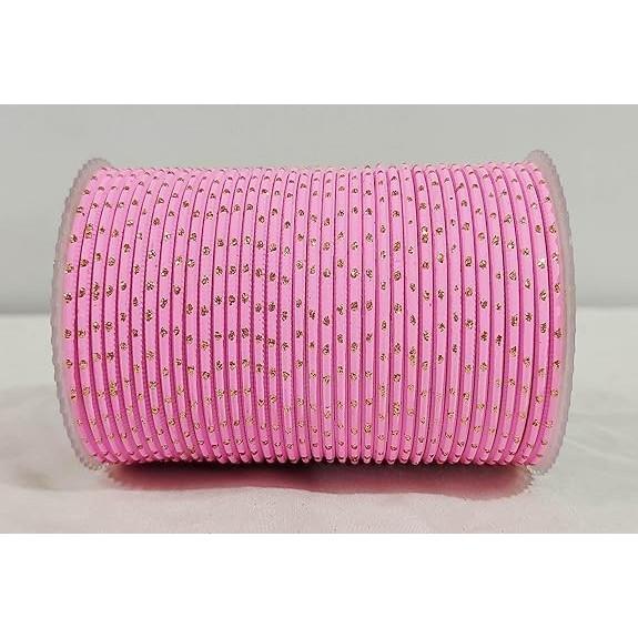 @Metal Bangles Color Pink for & Girls Pack of 48 Bangles size 2.4 UKS9 50%off