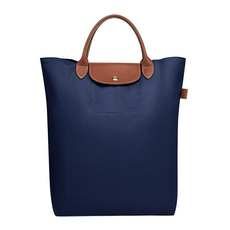 

Longchamp Le Pliage Середня Сумка-тоут із Застібкою-кнопкою із Золотим Покриттям Нейлон Темно-синій Жіночі сумки 10168089P68 Basic Set (Bag)