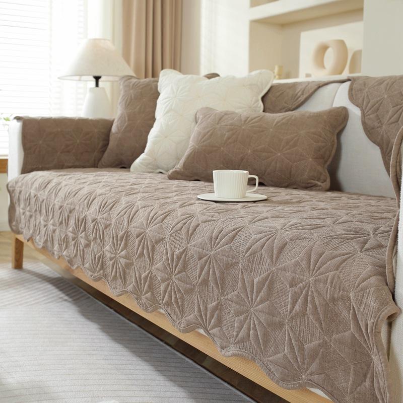 Chenille Sofa Cushion Four Seasons Universal Seat Cushion Non-Slip Sofa Cover Cover Cloth Advanced Cream Style