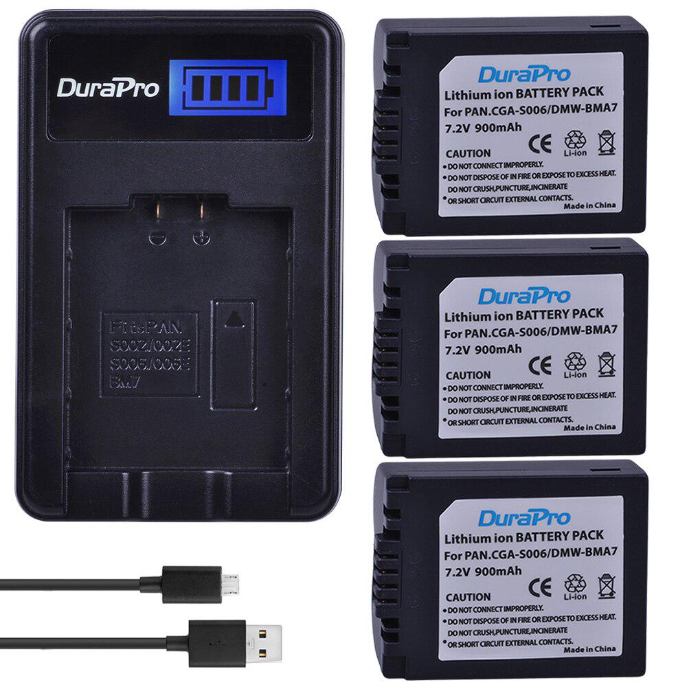 1200mAh, 7.4V, Li-Ion Replacement Battery & Charger Set for Panasonic Lumix DMC-FZ50EF Digital Camera 3-Pack 1200mAh, 7.4V, Li-Ion Replacement Battery & Charger Set for Panasonic Lumix DMC-FZ50EF Digital Camera 3-Pack