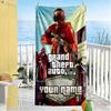 Gta Customizable Name Beach Towel Quick-Dry Soft Microfiber Portable for SwimmingBeachCamping Travel Beach AccessoriesGym