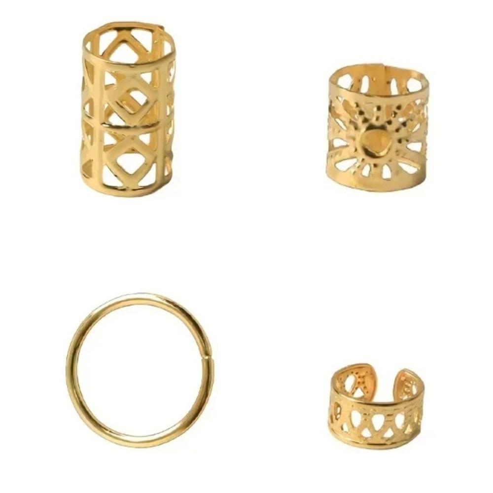 80pcs Dread Locks Dreadlocks Beads Hair Braiding Hair Braid Tubes Hollow Out Hair Ring  for Braids