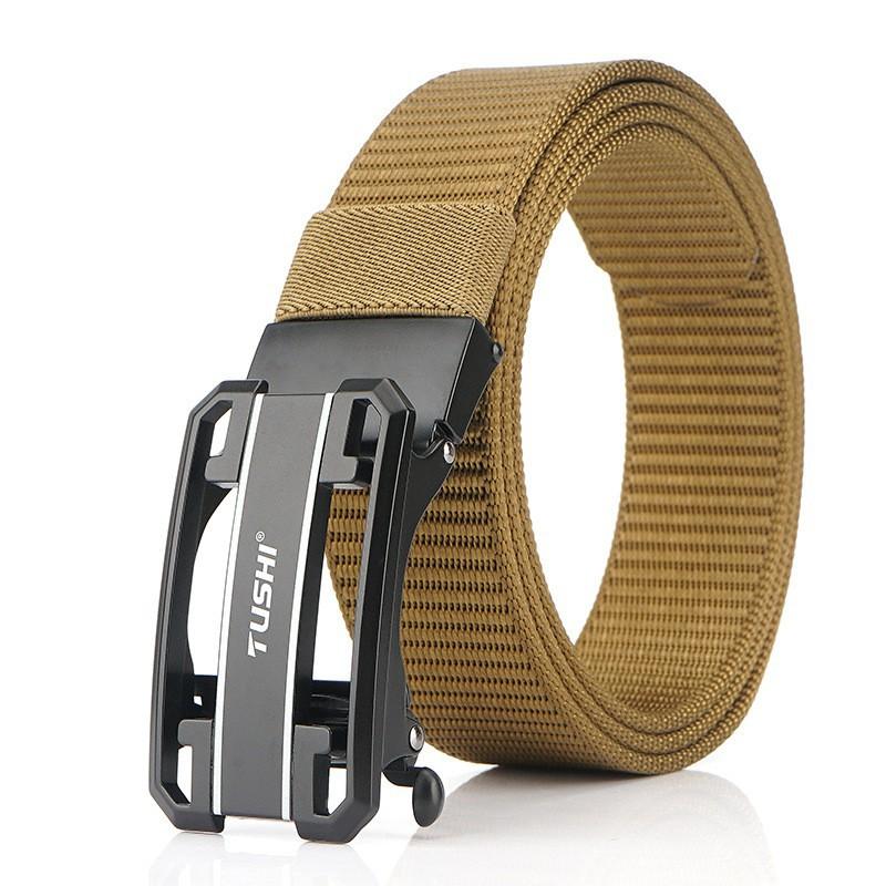 2019 Automatic Buckle Nylon Belt Casual All-matching Jeans Inner 3.5cm Men's