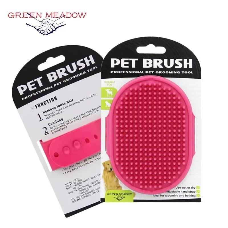 

Щетка для купания 1 шт., массажная расческа для кошек и собак, расческа для груминга, чистка, принадлежности для домашних животных, разглаживание волос, избавление от пушистых волос красный