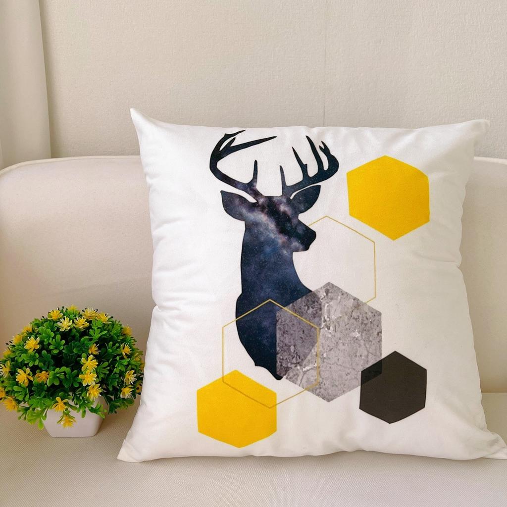 Nordic Yellow Small Fresh Bay Window Pillowcase Fashionable and Versatile Home Living Room Bedroom Sofa Backrest