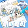 Bluey Aqua Includes 4 Reusable Pages of Water Art Water Color with Water Water Reveal Activity Paint Art, & Pen, Book, Book,