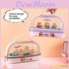 Capybara Pen Case Transparent Dual Layer Storage For School Students
